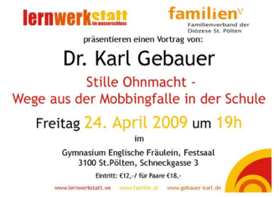 Mobbing Vortrag Dr. Karl Gebauer
